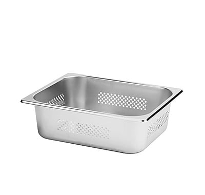 GASTRONORM STEAM PAN-S/S, 1/2 SIZE 100mm, PERFORATED Each
