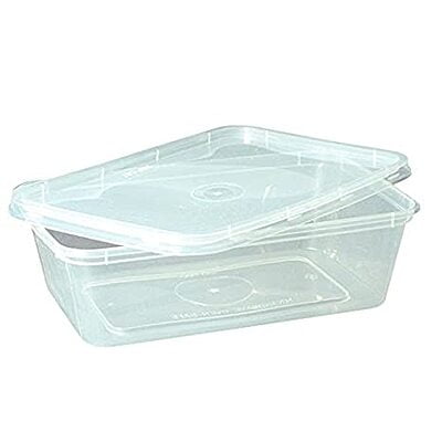 Clear Plastic Rectangular Containers 650ml [500]