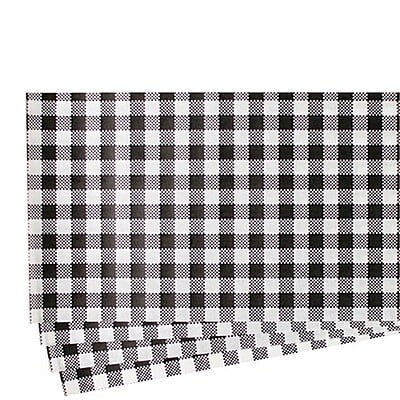 Black Gingham Greaseproof Paper 320x200 [500sht/rm]