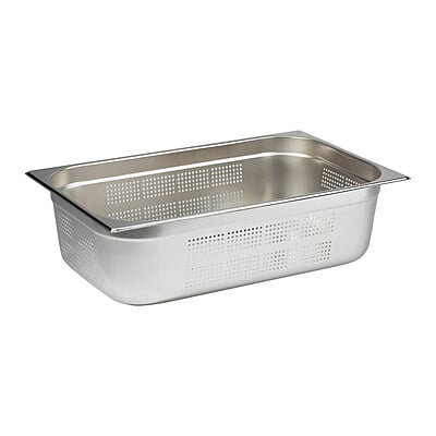 GASTRONORM STEAM PAN-S/S, 1/1 SIZE 150mm, PERFORATED Each