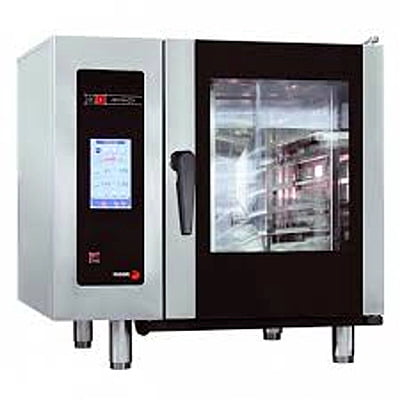6 trays electric advance plus touchscreen control combi oven with cleaning system 898x867x846