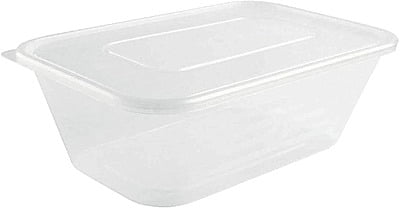 Clear Plastic Rectangular Container 950ml [500]