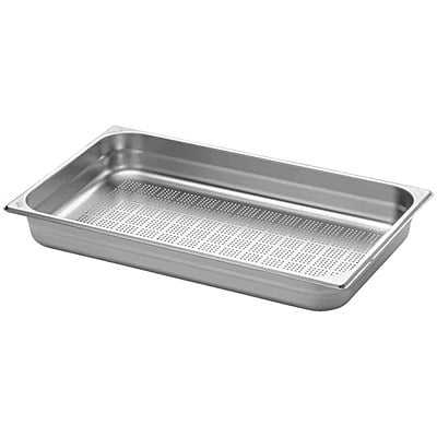 GASTRONORM STEAM PAN-S/S, 1/1 SIZE 65mm, PERFORATED Each