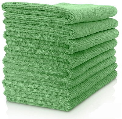 Microfibre Cloths Green [pkt 10]