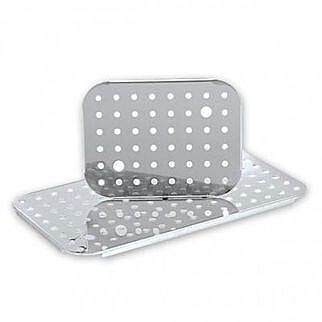 GASTRONORM DRAIN PLATE-18/10, 1/2 SIZE Each